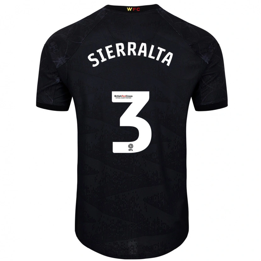 Danxen Donna Maglia Francisco Sierralta #3 Nero Bianco Kit Gara Away 2024/25 Maglietta