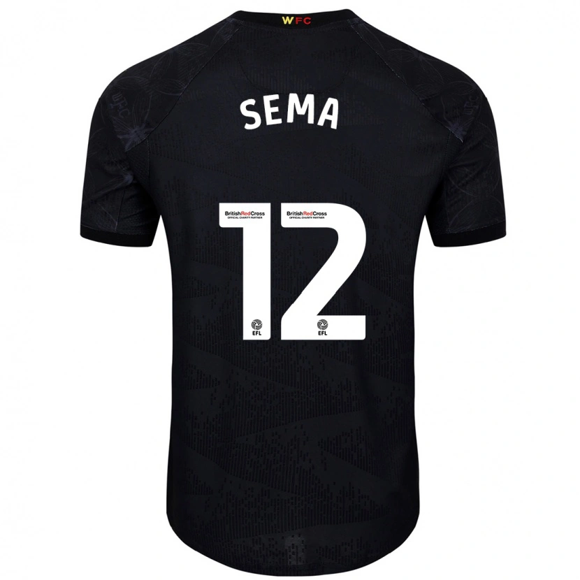Danxen Donna Maglia Ken Sema #12 Nero Bianco Kit Gara Away 2024/25 Maglietta