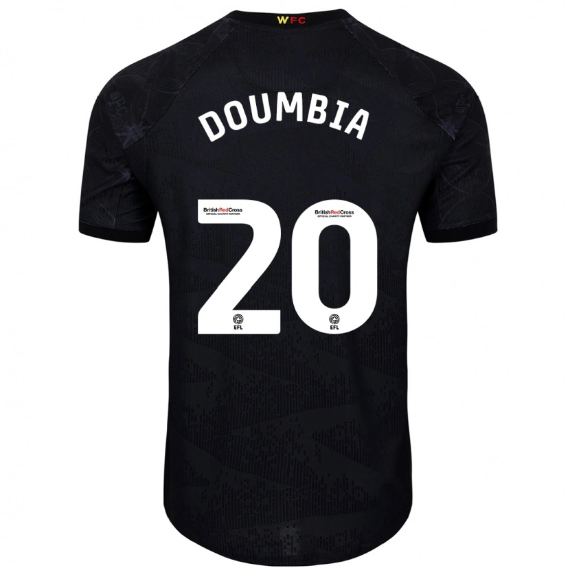 Danxen Donna Maglia Mamadou Doumbia #20 Nero Bianco Kit Gara Away 2024/25 Maglietta