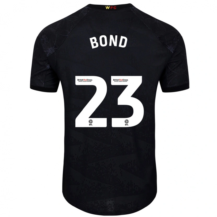 Danxen Donna Maglia Jonathan Bond #23 Nero Bianco Kit Gara Away 2024/25 Maglietta