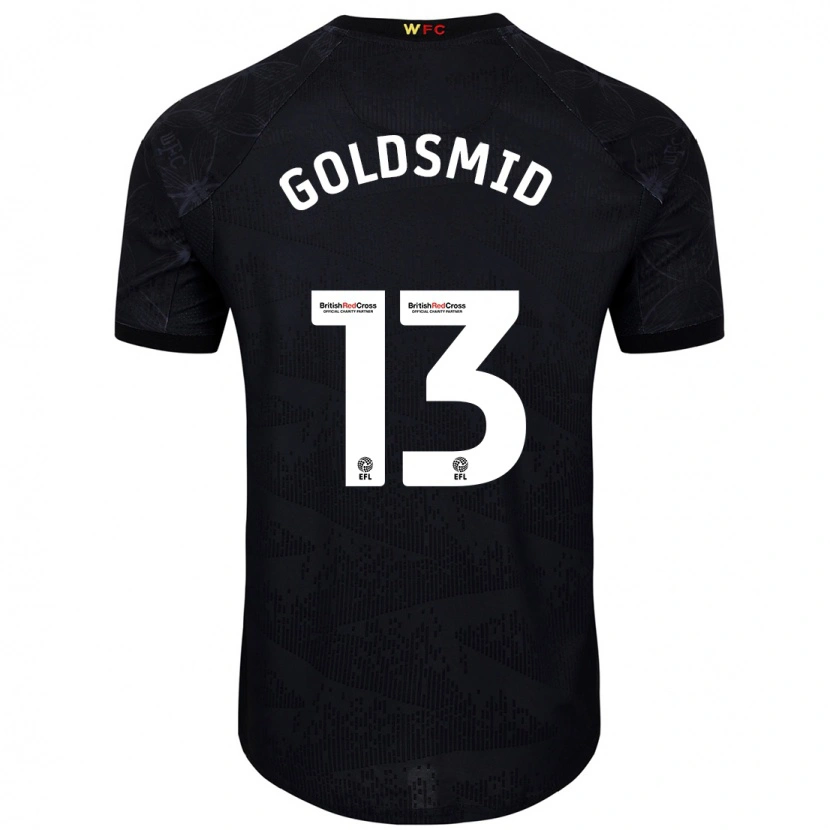Danxen Donna Maglia Jacqui Goldsmid #13 Nero Bianco Kit Gara Away 2024/25 Maglietta