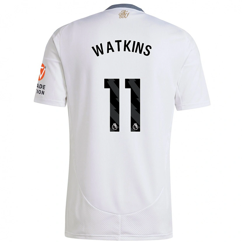 Danxen Donna Maglia Ollie Watkins #11 Bianco Kit Gara Away 2024/25 Maglietta