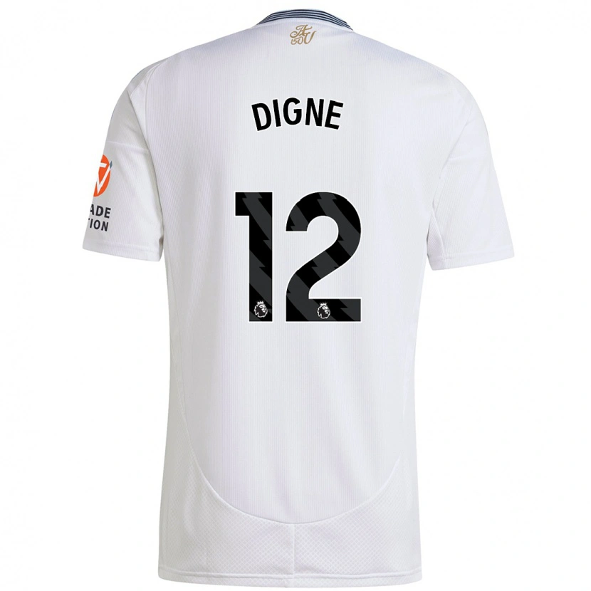 Danxen Donna Maglia Lucas Digne #12 Bianco Kit Gara Away 2024/25 Maglietta