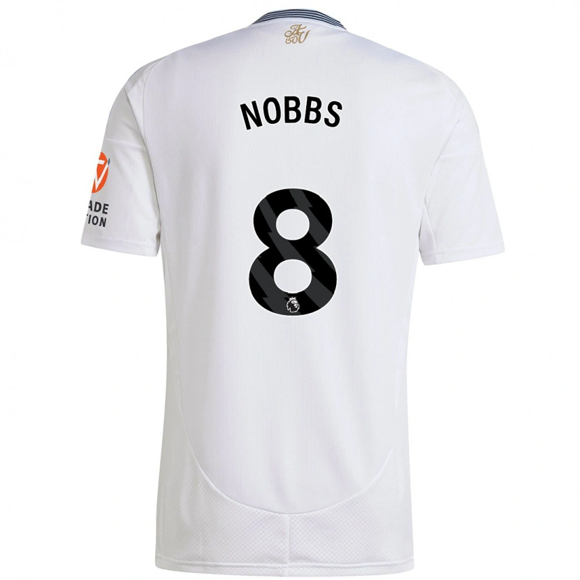 Danxen Donna Maglia Jordan Nobbs #8 Bianco Kit Gara Away 2024/25 Maglietta