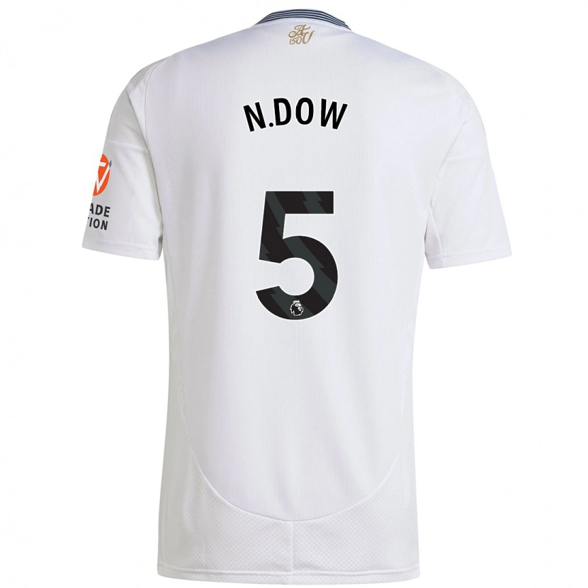 Danxen Donna Maglia Elisha N'dow #5 Bianco Kit Gara Away 2024/25 Maglietta
