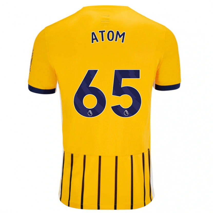 Danxen Donna Maglia Noel Atom #65 Oro Blu A Righe Sottili Kit Gara Away 2024/25 Maglietta