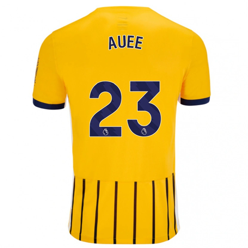Danxen Donna Maglia Marit Auée #23 Oro Blu A Righe Sottili Kit Gara Away 2024/25 Maglietta