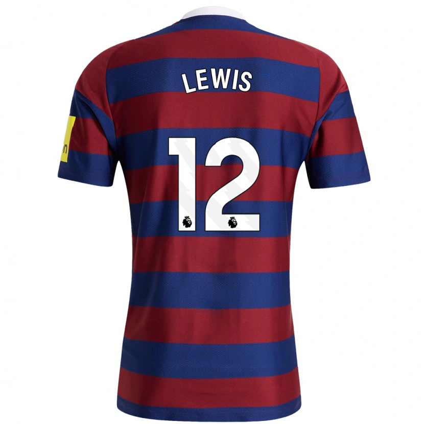 Danxen Donna Maglia Jamal Lewis #12 Borgogna Blu Navy Kit Gara Away 2024/25 Maglietta