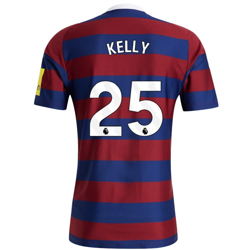 Danxen Donna Maglia Lloyd Kelly #25 Borgogna Blu Navy Kit Gara Away 2024/25 Maglietta