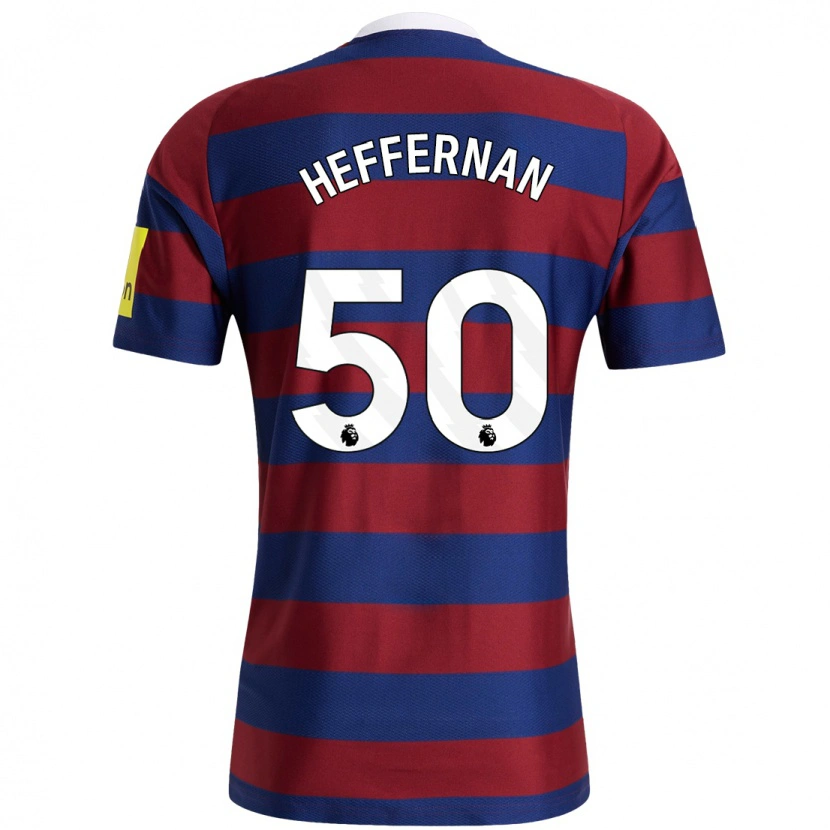 Danxen Donna Maglia Cathal Heffernan #50 Borgogna Blu Navy Kit Gara Away 2024/25 Maglietta