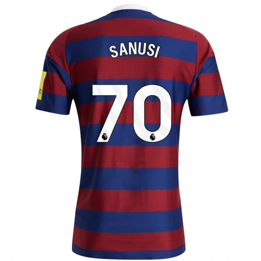 Danxen Donna Maglia Trevan Sanusi #70 Borgogna Blu Navy Kit Gara Away 2024/25 Maglietta