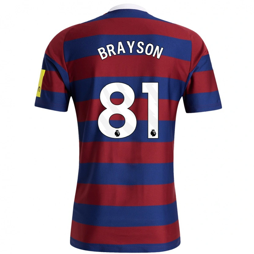 Danxen Donna Maglia Joe Brayson #81 Borgogna Blu Navy Kit Gara Away 2024/25 Maglietta