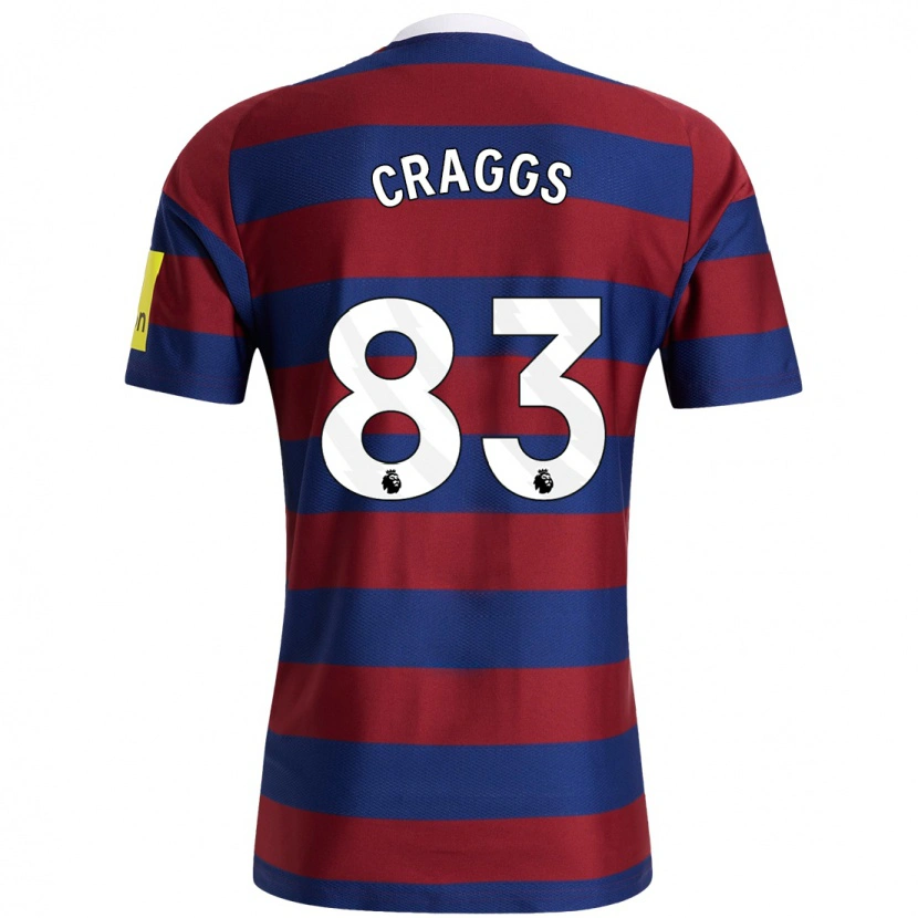 Danxen Donna Maglia Luke Craggs #83 Borgogna Blu Navy Kit Gara Away 2024/25 Maglietta