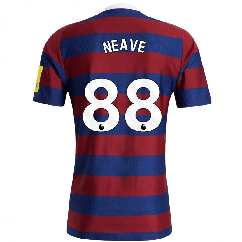 Danxen Donna Maglia Sean Neave #88 Borgogna Blu Navy Kit Gara Away 2024/25 Maglietta