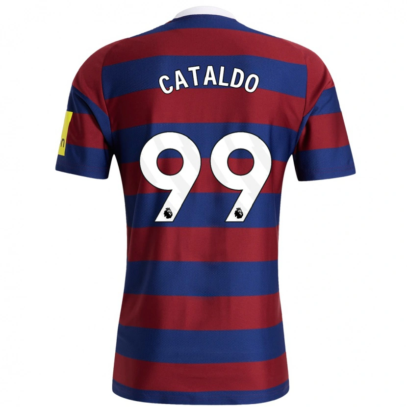 Danxen Donna Maglia Lia Cataldo #99 Borgogna Blu Navy Kit Gara Away 2024/25 Maglietta