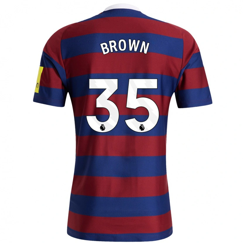 Danxen Donna Maglia Will Brown #35 Borgogna Blu Navy Kit Gara Away 2024/25 Maglietta