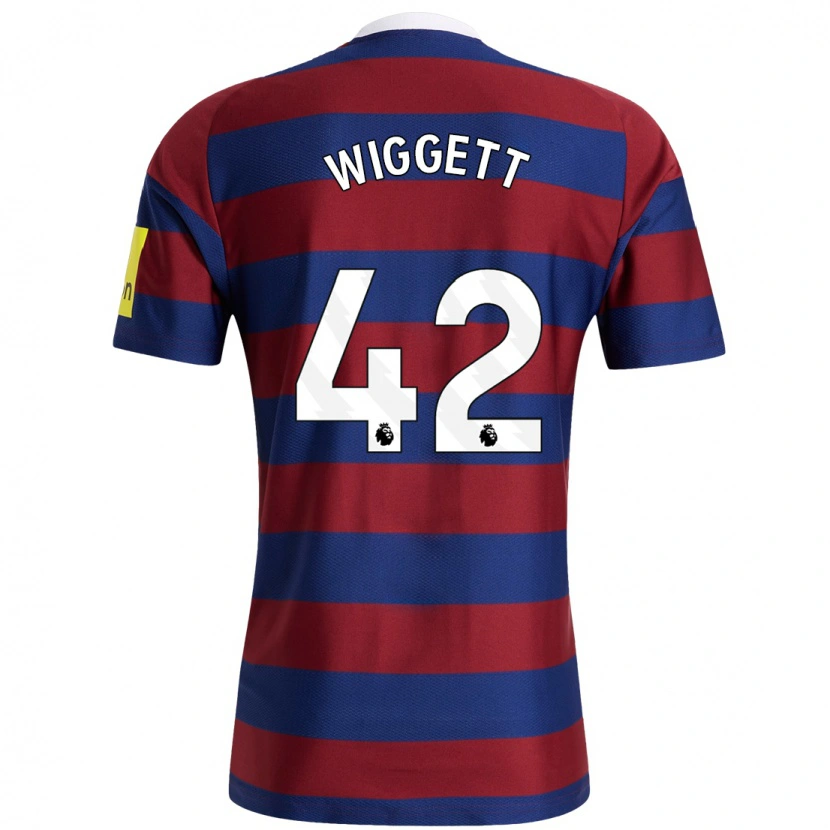 Danxen Donna Maglia Charlie Wiggett #42 Borgogna Blu Navy Kit Gara Away 2024/25 Maglietta