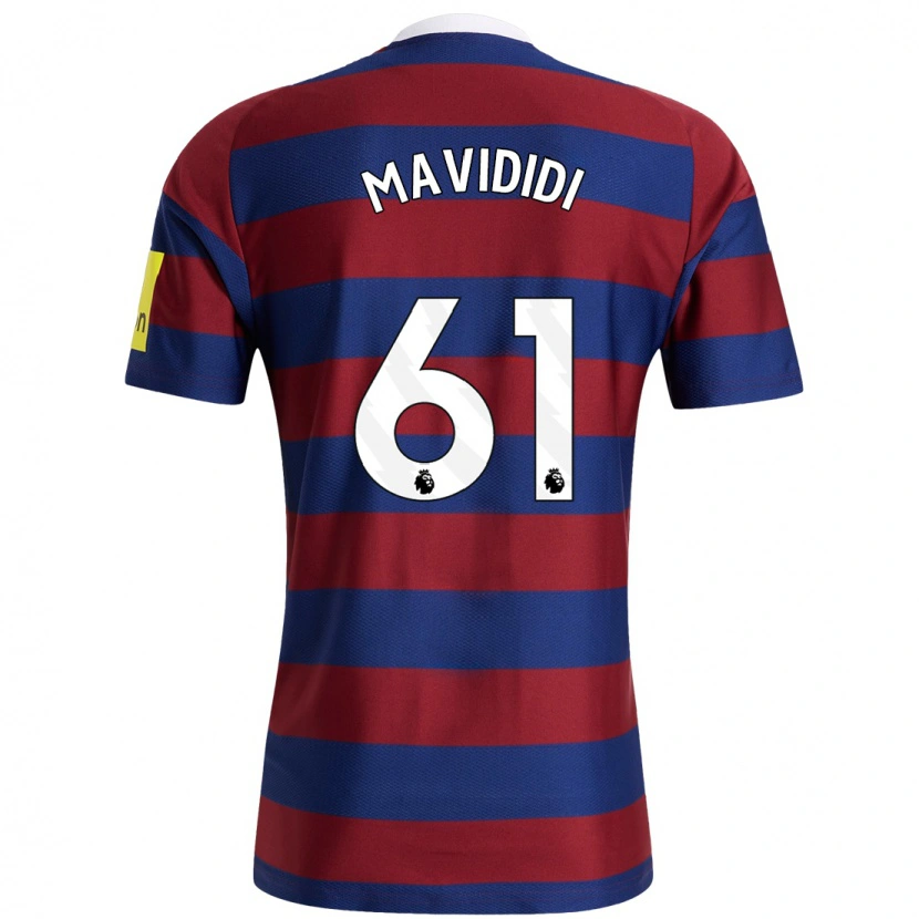 Danxen Donna Maglia Shaun Mavididi #61 Borgogna Blu Navy Kit Gara Away 2024/25 Maglietta