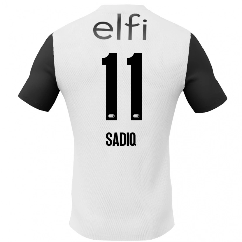 Danxen Donna Maglia Ibrahim Sadiq #11 Bianco Nero Kit Gara Away 2024/25 Maglietta
