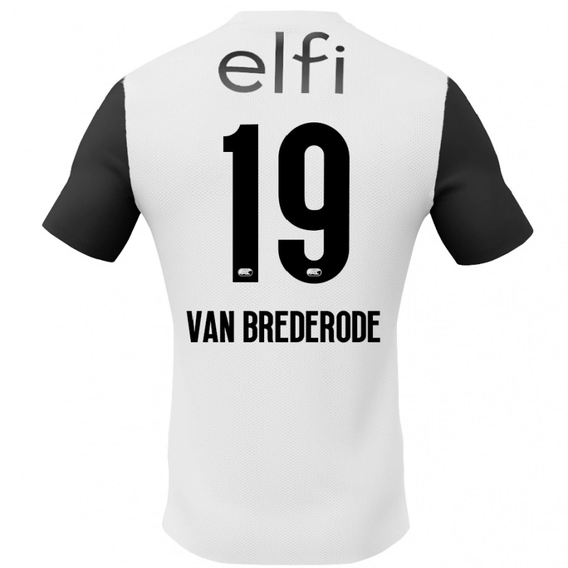 Danxen Donna Maglia Myron Van Brederode #19 Bianco Nero Kit Gara Away 2024/25 Maglietta
