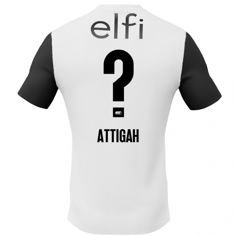 Danxen Donna Maglia Quenten Attigah #0 Bianco Nero Kit Gara Away 2024/25 Maglietta