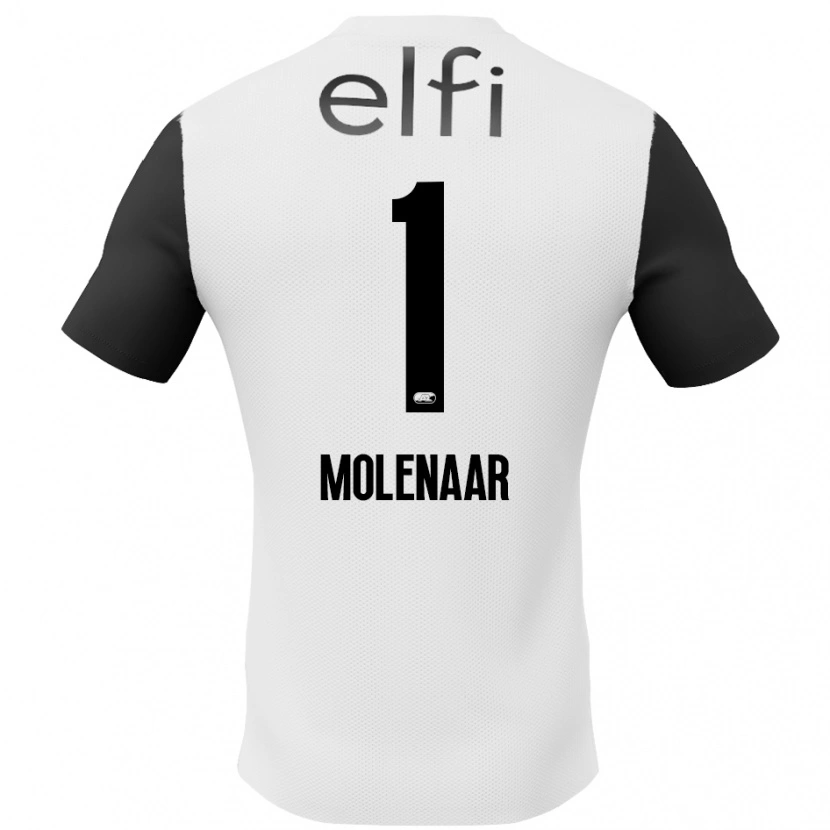 Danxen Donna Maglia Finn Molenaar #1 Bianco Nero Kit Gara Away 2024/25 Maglietta