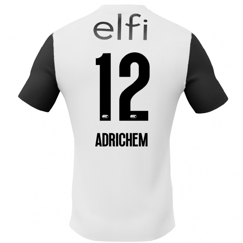 Danxen Donna Maglia Mees Adrichem #12 Bianco Nero Kit Gara Away 2024/25 Maglietta