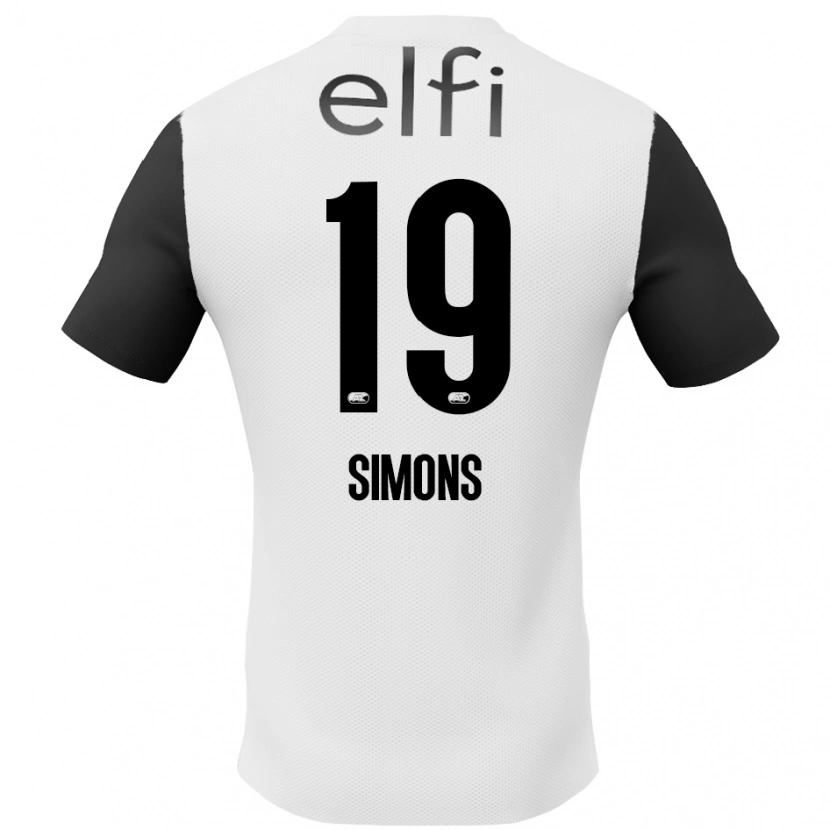 Danxen Donna Maglia Saviola Simons #19 Bianco Nero Kit Gara Away 2024/25 Maglietta
