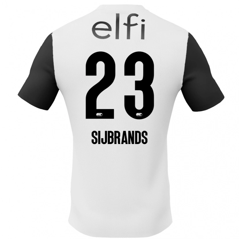 Danxen Donna Maglia Julian Sijbrands #23 Bianco Nero Kit Gara Away 2024/25 Maglietta