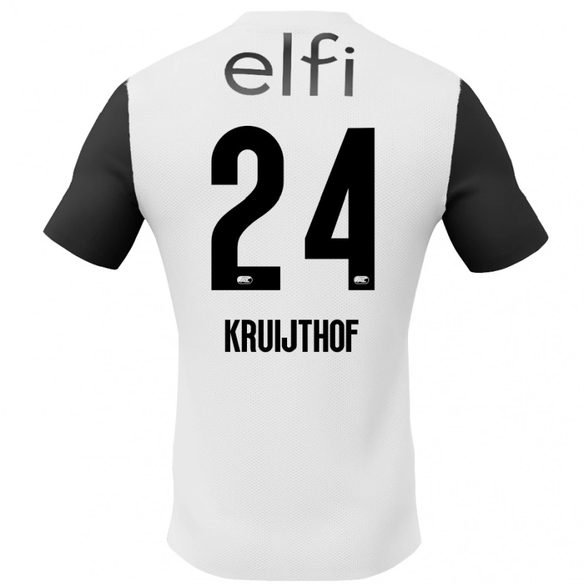 Danxen Donna Maglia Annemiek Kruijthof #24 Bianco Nero Kit Gara Away 2024/25 Maglietta