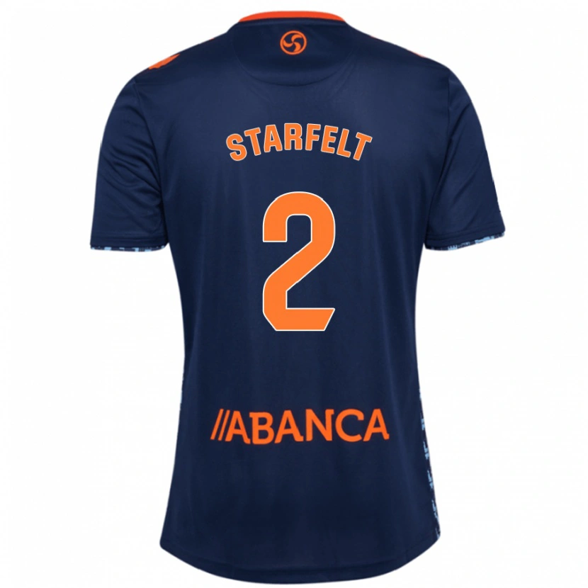 Danxen Donna Maglia Carl Starfelt #2 Blu Navy Kit Gara Away 2024/25 Maglietta