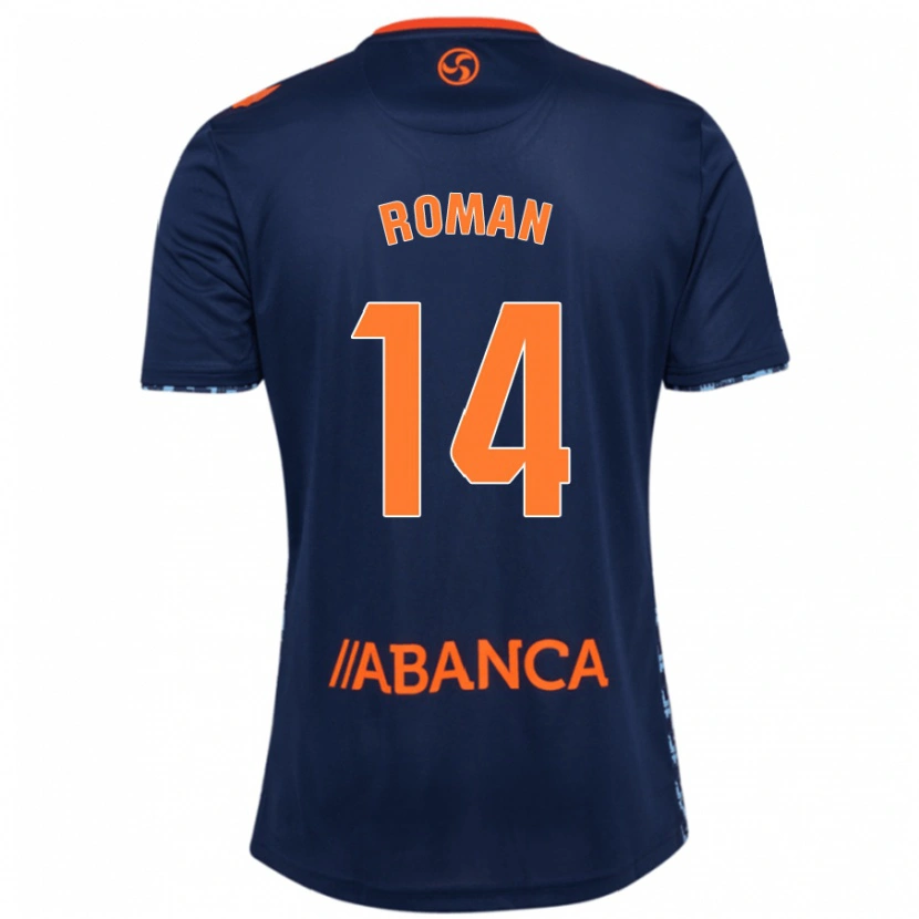 Danxen Donna Maglia Miguel Román #14 Blu Navy Kit Gara Away 2024/25 Maglietta