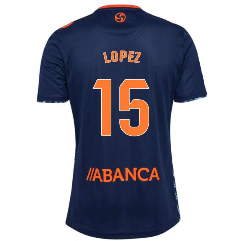 Danxen Donna Maglia Fer López #15 Blu Navy Kit Gara Away 2024/25 Maglietta