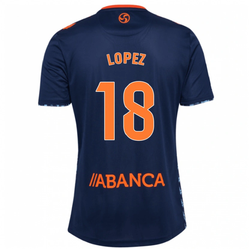 Danxen Donna Maglia Joel López #18 Blu Navy Kit Gara Away 2024/25 Maglietta