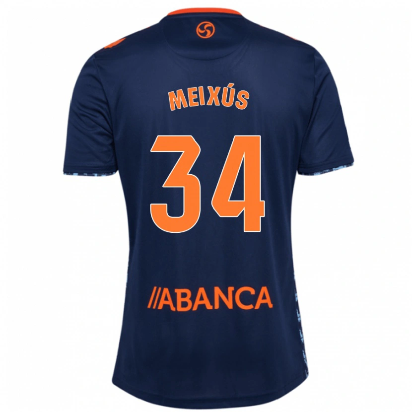 Danxen Donna Maglia Pablo Meixús #34 Blu Navy Kit Gara Away 2024/25 Maglietta