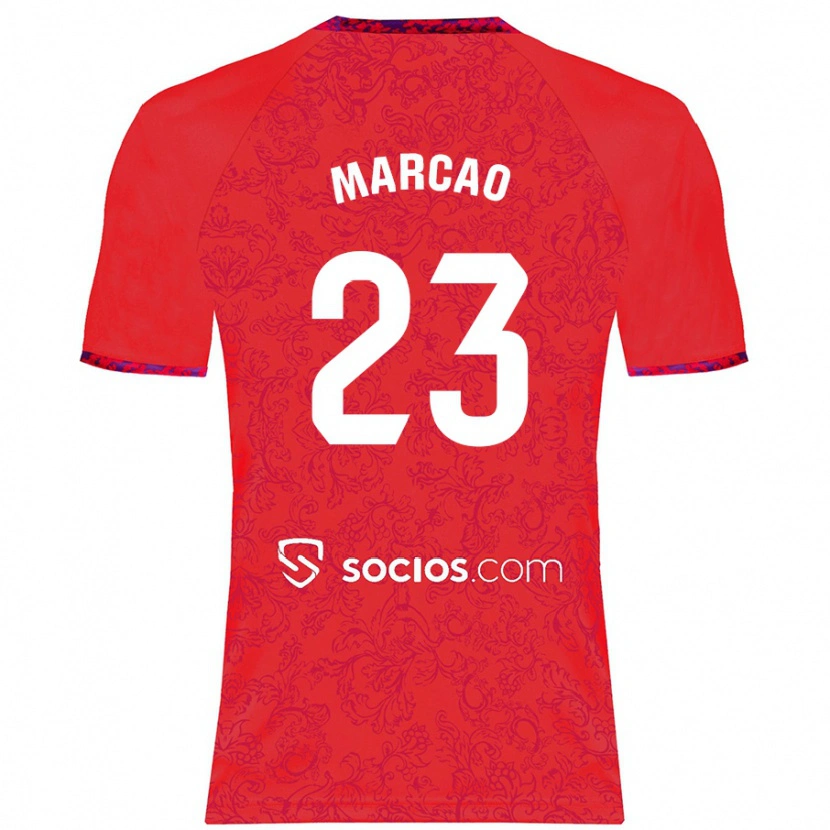 Danxen Donna Maglia Marcão #23 Rosso Kit Gara Away 2024/25 Maglietta