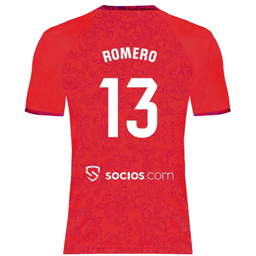 Danxen Donna Maglia Rafael Romero #13 Rosso Kit Gara Away 2024/25 Maglietta