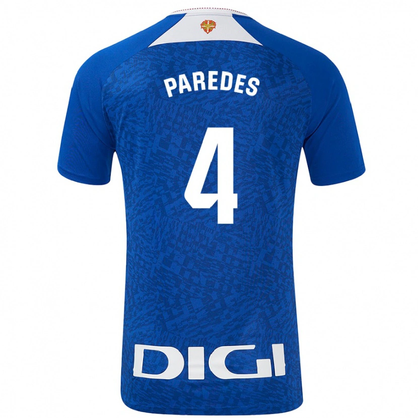 Danxen Donna Maglia Aitor Paredes #4 Blu Royal Kit Gara Away 2024/25 Maglietta