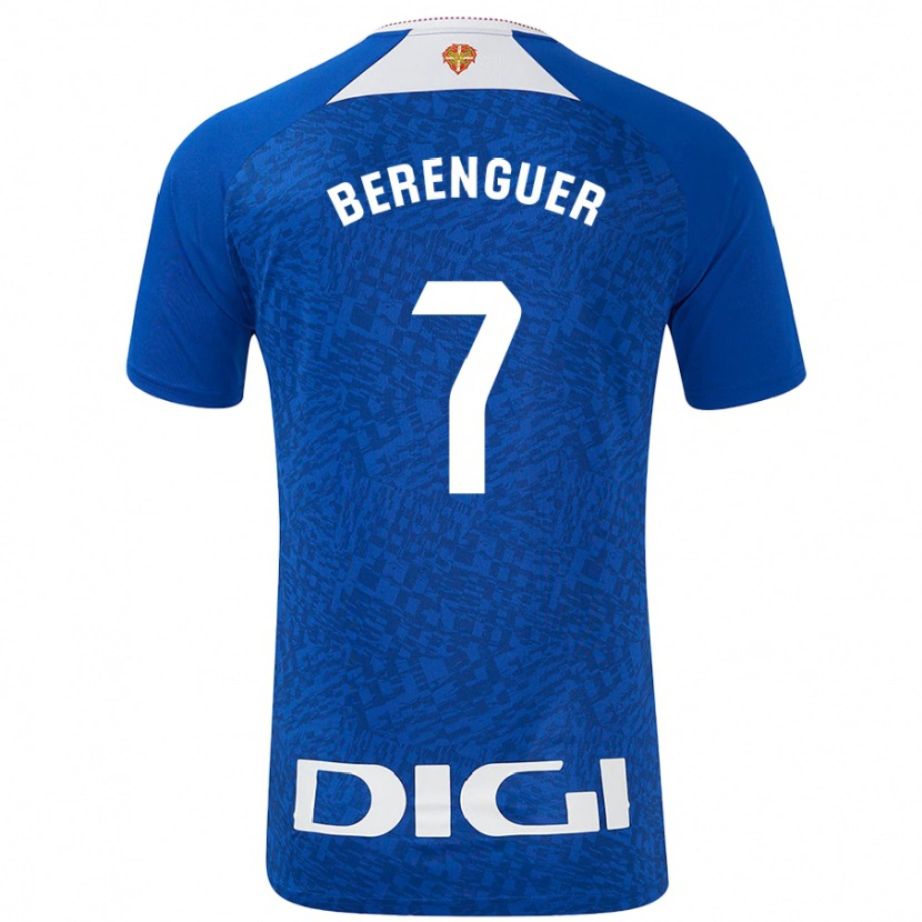 Danxen Donna Maglia Álex Berenguer #7 Blu Royal Kit Gara Away 2024/25 Maglietta