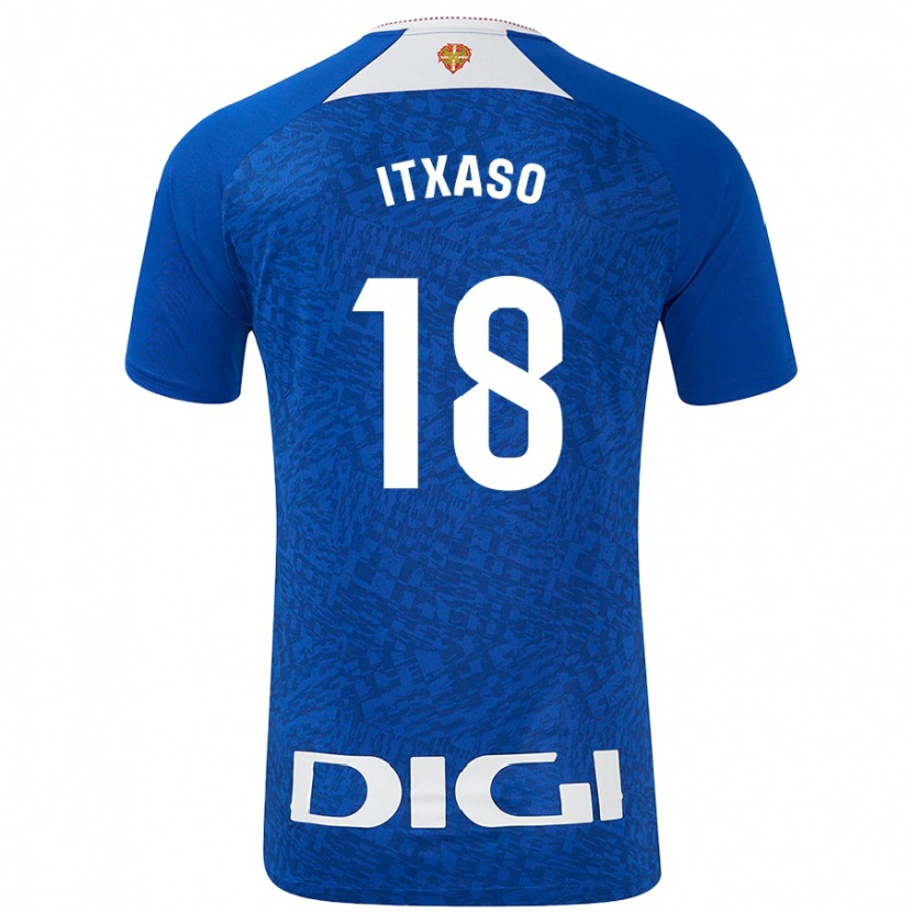 Danxen Donna Maglia Itxaso Uriarte Santamaria #18 Blu Royal Kit Gara Away 2024/25 Maglietta