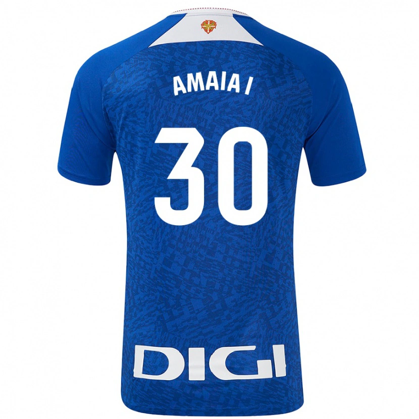 Danxen Donna Maglia Amaia Iribarren Arteta #30 Blu Royal Kit Gara Away 2024/25 Maglietta