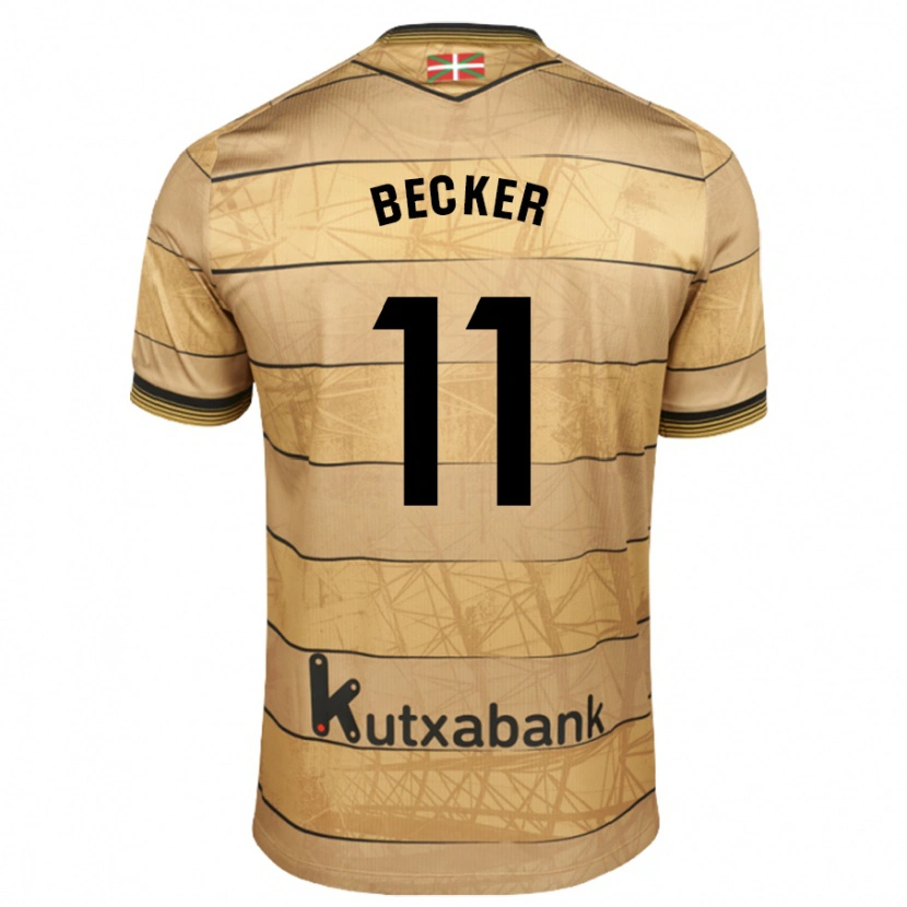 Danxen Donna Maglia Sheraldo Becker #11 Marrone Kit Gara Away 2024/25 Maglietta