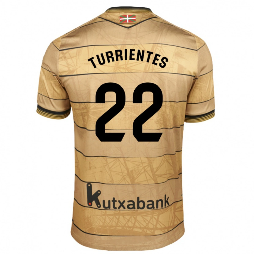 Danxen Donna Maglia Beñat Turrientes #22 Marrone Kit Gara Away 2024/25 Maglietta