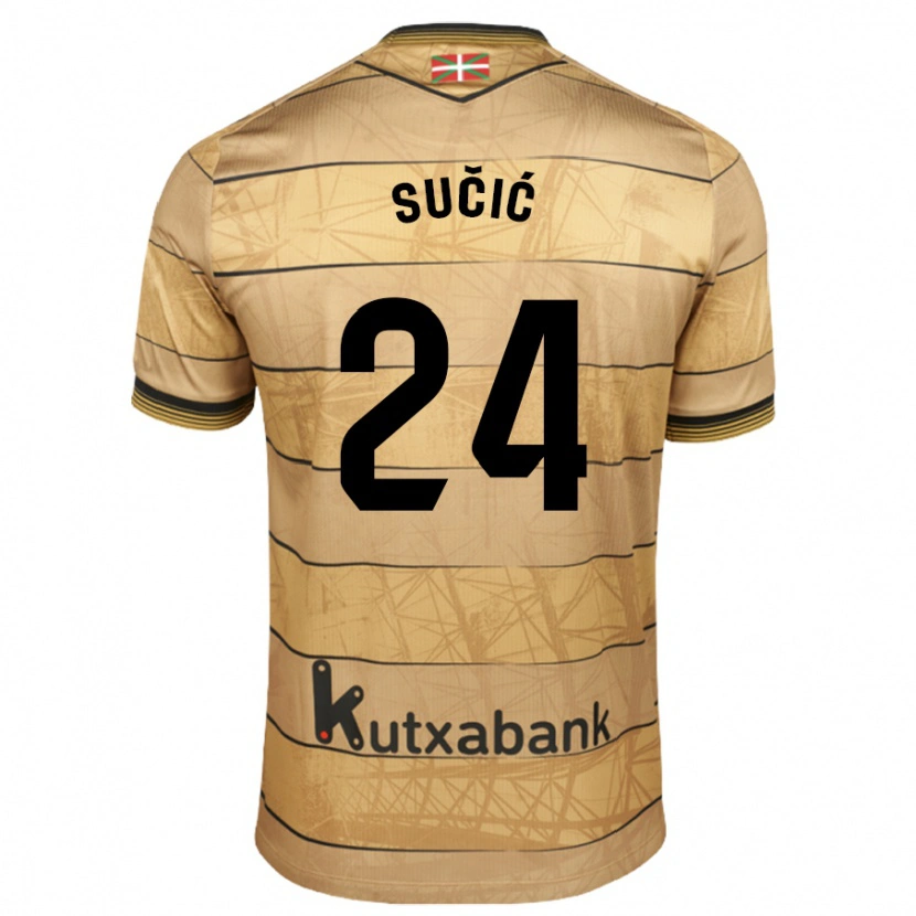 Danxen Donna Maglia Luka Sucic #24 Marrone Kit Gara Away 2024/25 Maglietta
