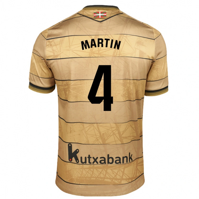 Danxen Donna Maglia Jon Martín #4 Marrone Kit Gara Away 2024/25 Maglietta