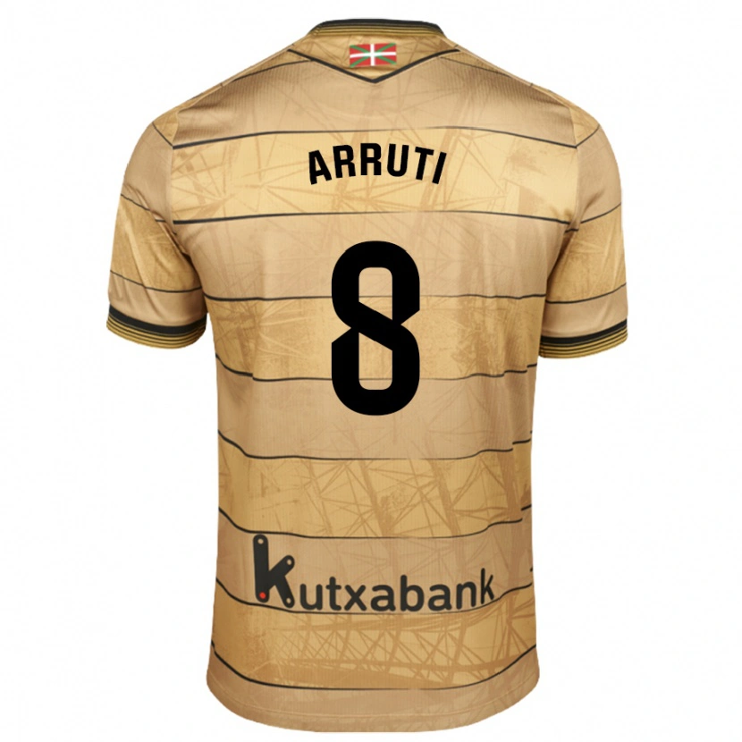 Danxen Donna Maglia Martín Arruti #8 Marrone Kit Gara Away 2024/25 Maglietta