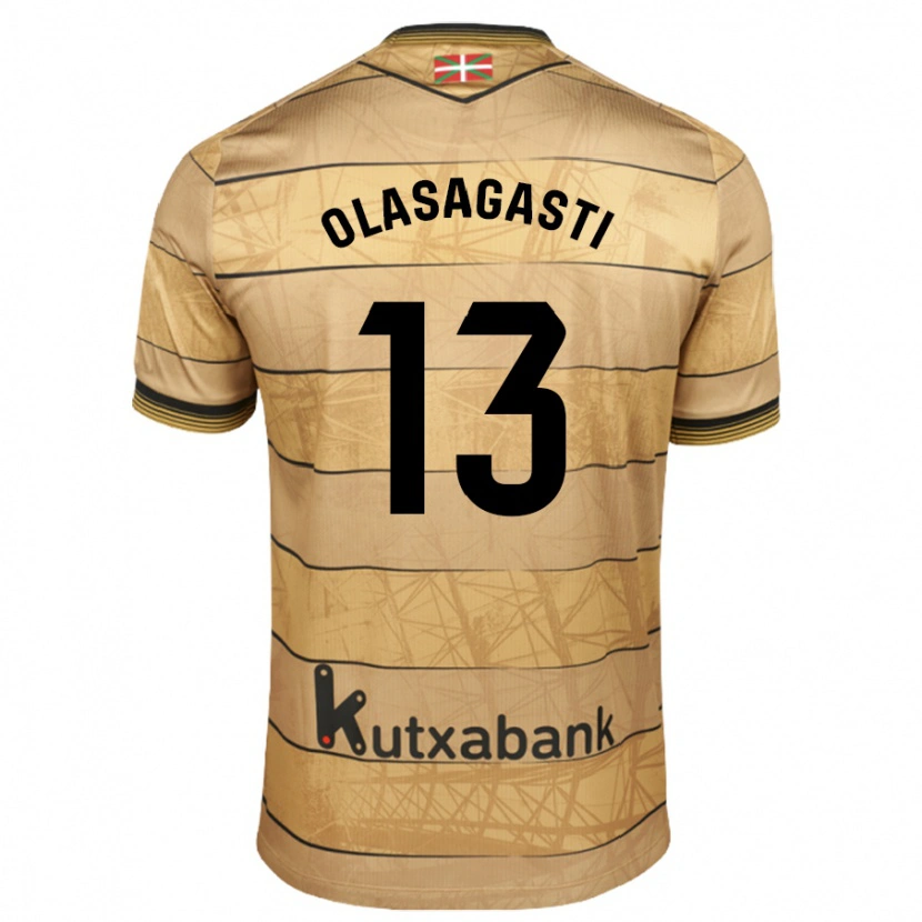 Danxen Donna Maglia Lander Olasagasti #13 Marrone Kit Gara Away 2024/25 Maglietta