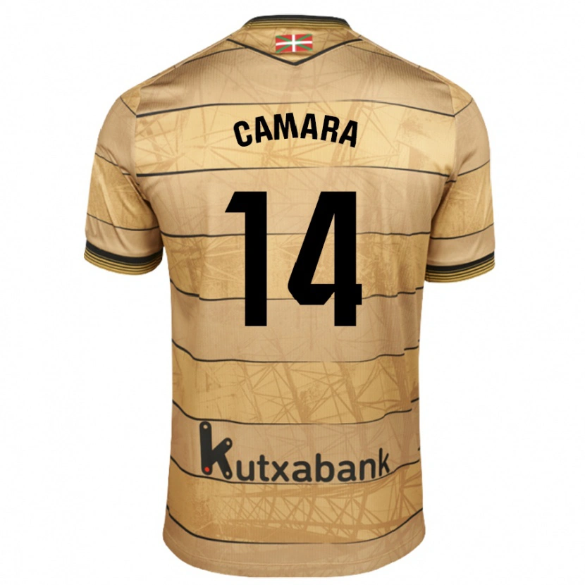 Danxen Donna Maglia Ibra Cámara #14 Marrone Kit Gara Away 2024/25 Maglietta