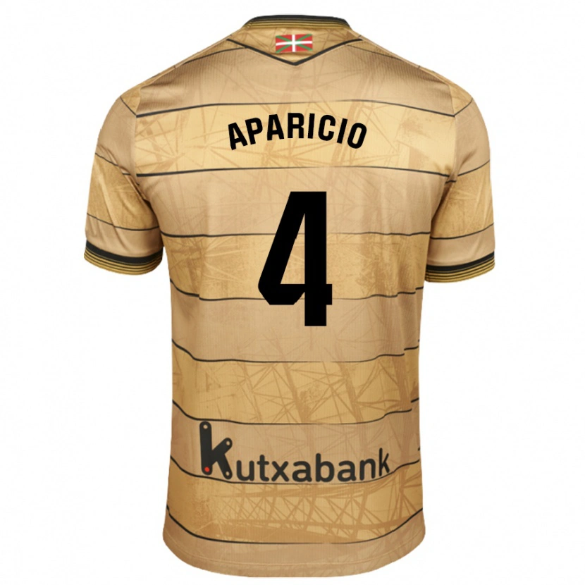 Danxen Donna Maglia Nahia Aparicio #4 Marrone Kit Gara Away 2024/25 Maglietta