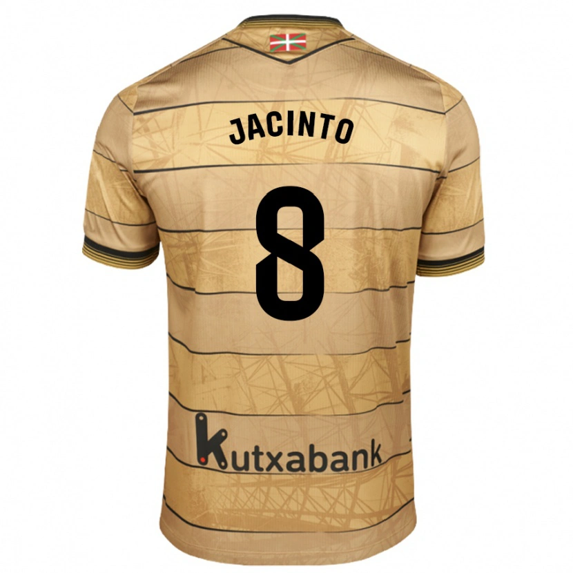 Danxen Donna Maglia Andreia Jacinto #8 Marrone Kit Gara Away 2024/25 Maglietta